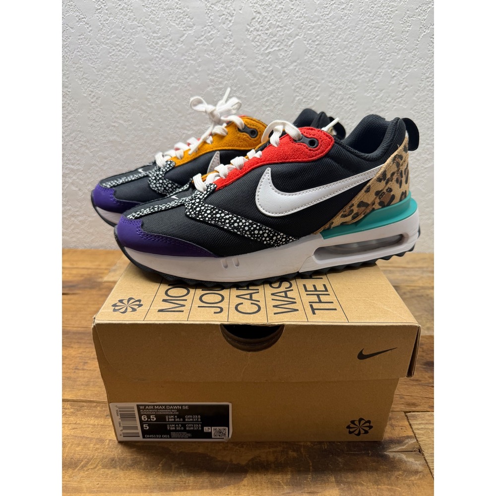 Nike Air Max Dawn SE Black Safari Animal Print DH5132-001 Womens 6.5 Sneakers